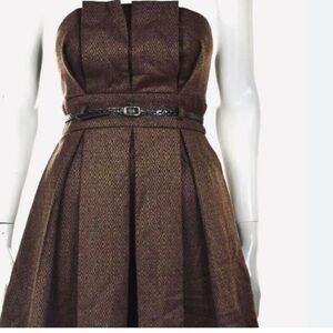 Black Halo NY Tweed Strapless Retail $365 NWT 8/M Great Holiday 🎄 Party Dress
